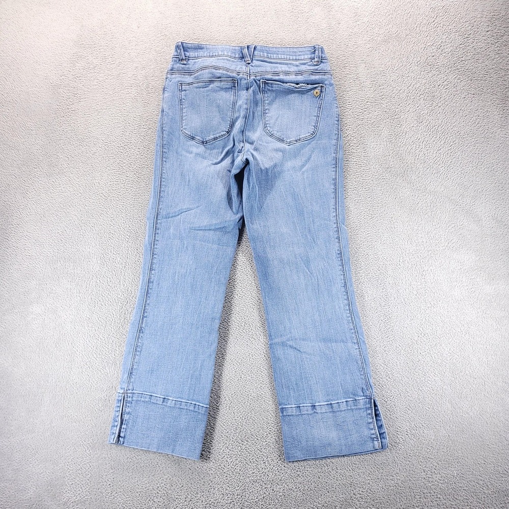 Democracy Jeans Womens 4 Blue High Rise Straight Cuffed Ab Solution Stretch - Picture 2 of 9